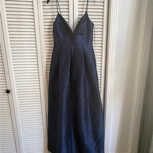 LULA KATE Elegant Navy Blue bridesmaids Gown